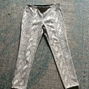 snake skin light colored pants size large